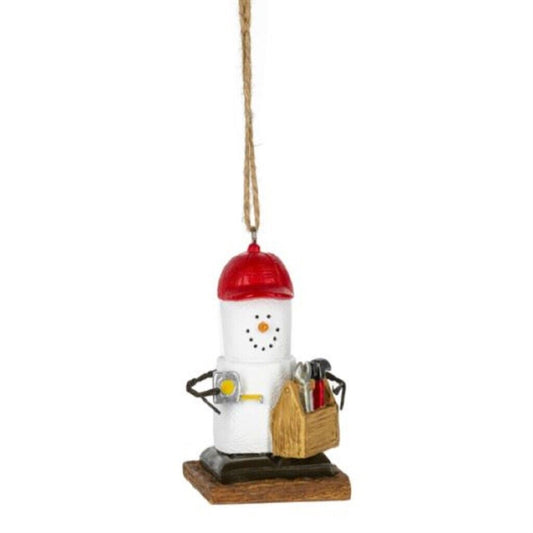 Ganz Smores DIY Marshmallow Snowman Resin Holiday Christmas Ornament 3 inch