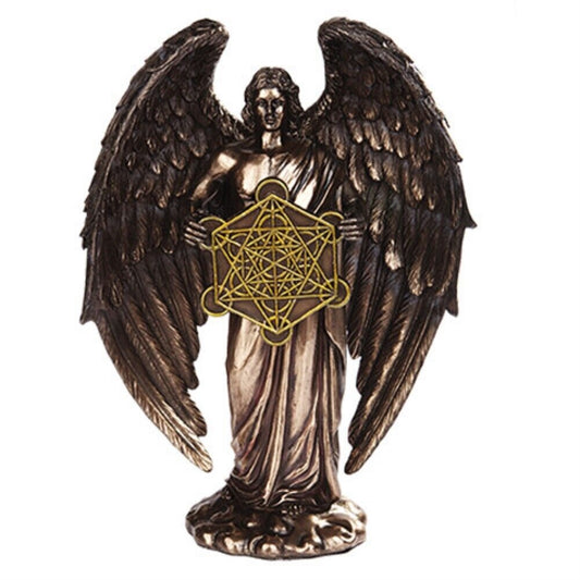 Metatron Angel Orthodox Religious Resin Bronze Finish Statue Figurine 10 inch