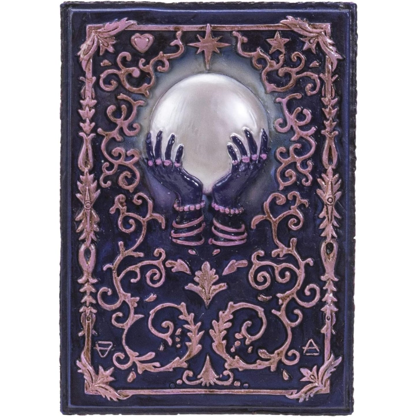 Fortune Telling Crystal Ball Design Tarot Box Jewelry Trinket Keepsake Container Home Accent Decor 5.25 inch L