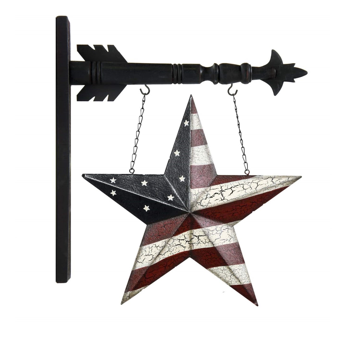 K&K Interiors Red White and Blue Americana Star Metal Arrow Replacement Sign - Arrow Sold Separately