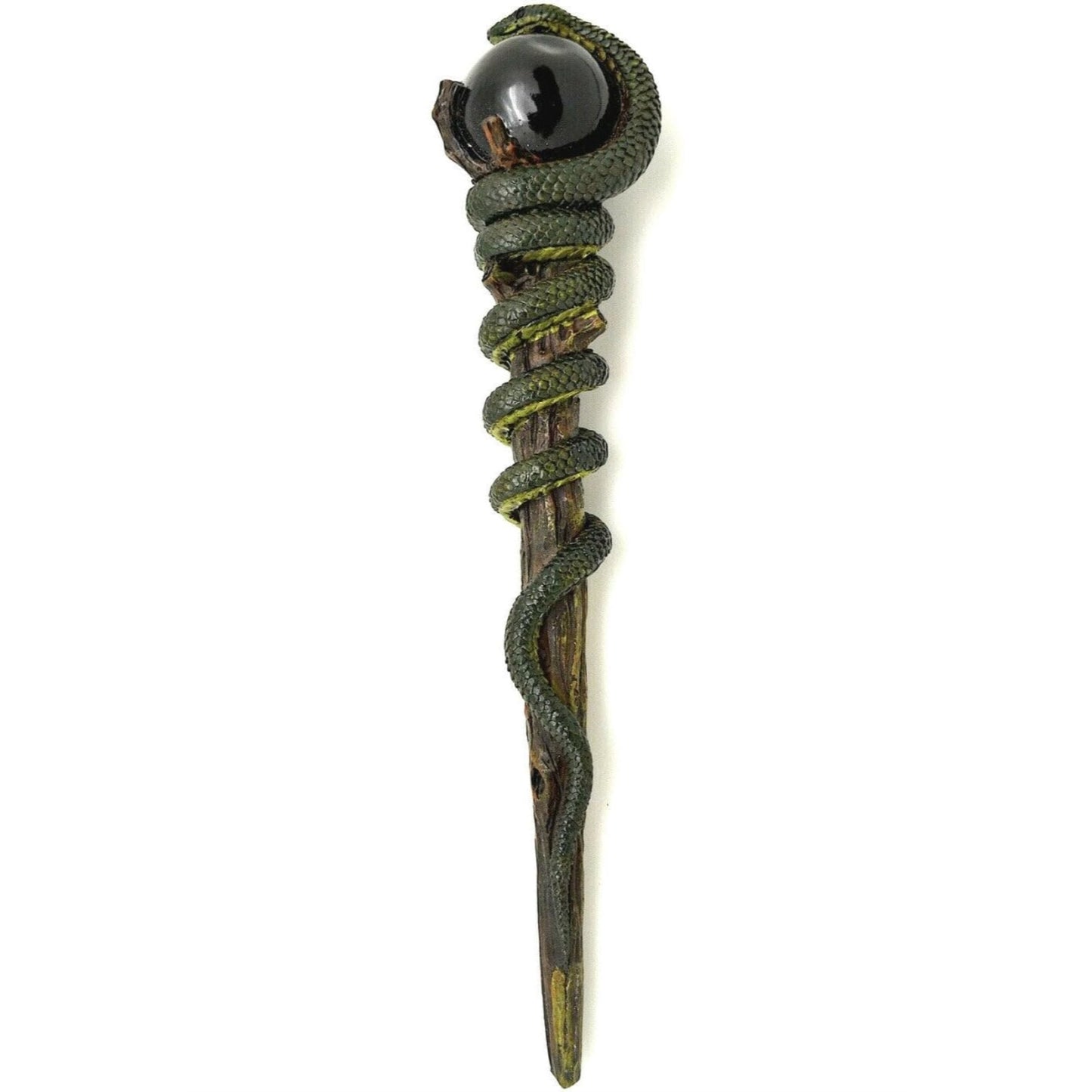 Nagini Black Orb Snake Cosplay Wand 9.5 Tall Accessory Fantasy Decor