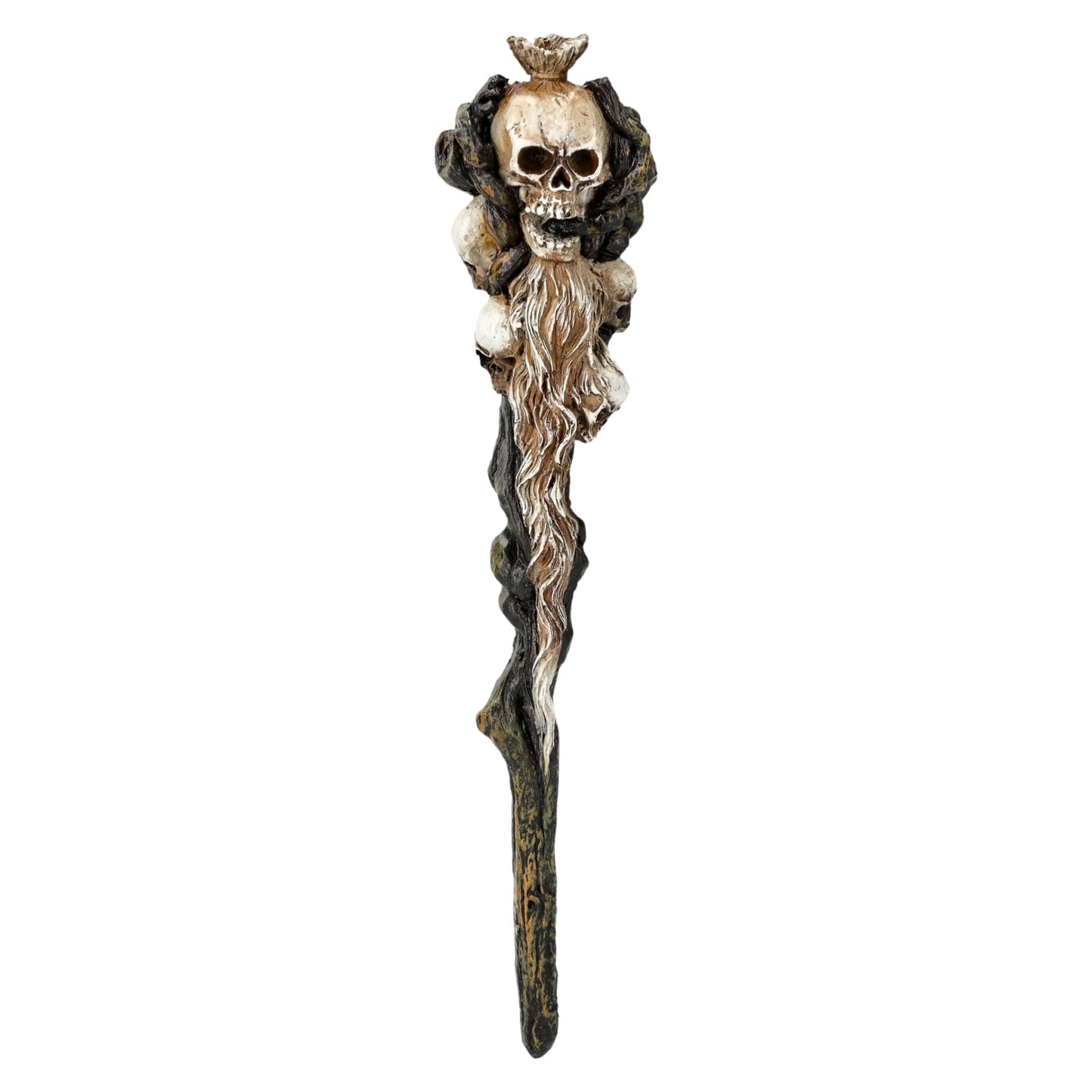 Necromancer Skulls Cosplay Wand 9.5 inches Tall Accessory Fantasy Decor