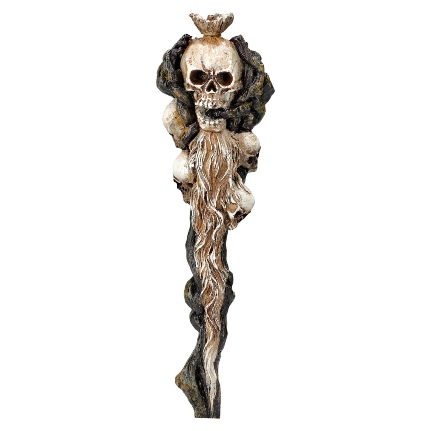 Necromancer Skulls Cosplay Wand 9.5 inches Tall Accessory Fantasy Decor