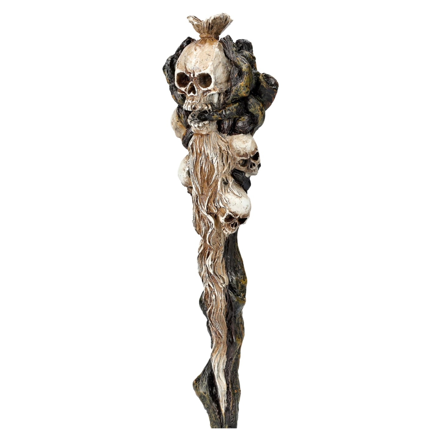 Necromancer Skulls Cosplay Wand 9.5 inches Tall Accessory Fantasy Decor