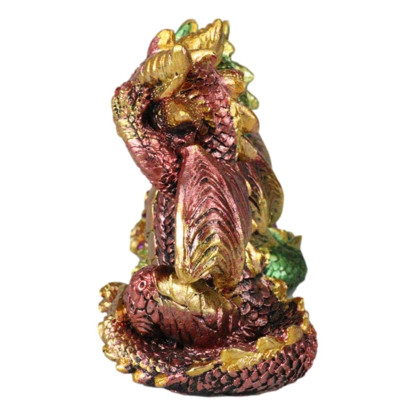 Multicolor Dragons See Hear Speak No Evil Resin Figurine 5.5 x 3.25 inch