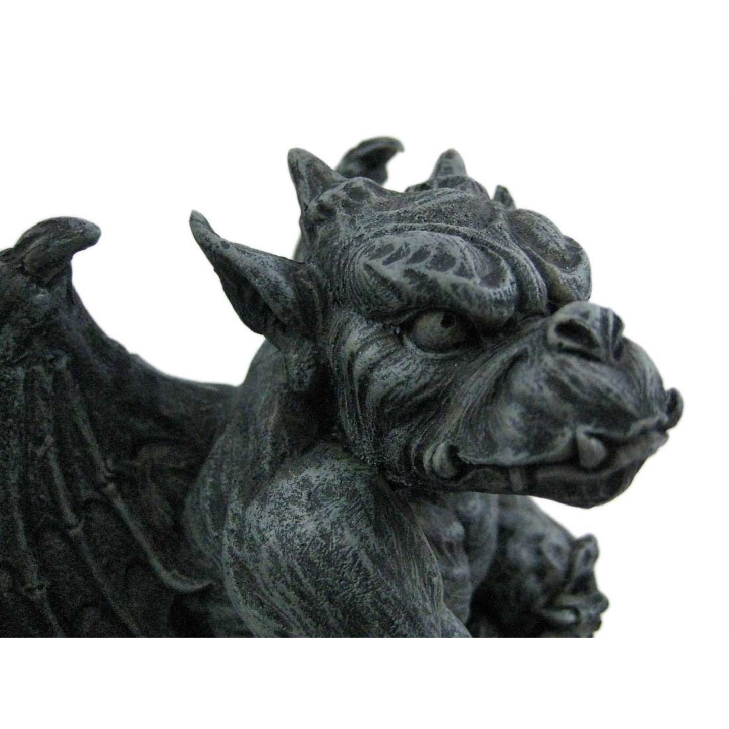 Poised Protector Winged Gargoyle Statue Guardian Gothic Resin Figurine 6.9 inch