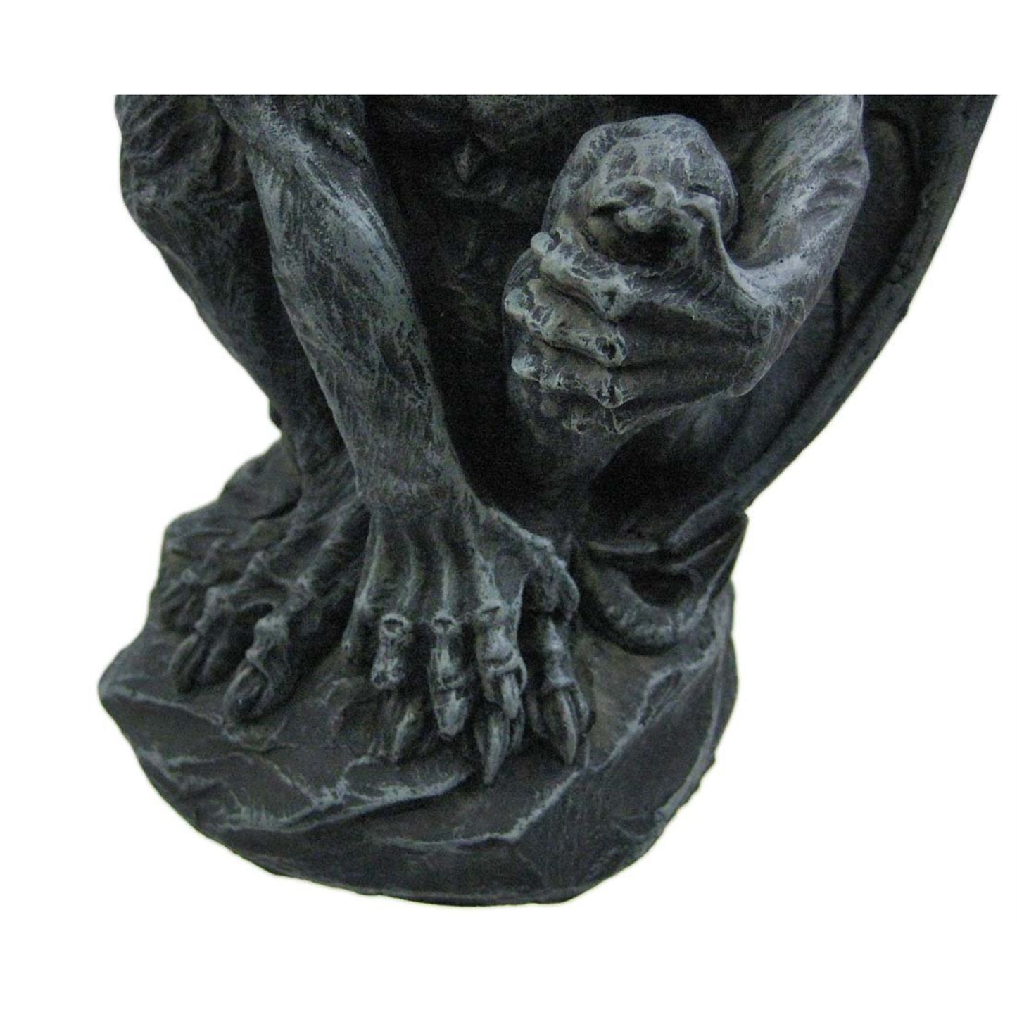 Poised Protector Winged Gargoyle Statue Guardian Gothic Resin Figurine 6.9 inch