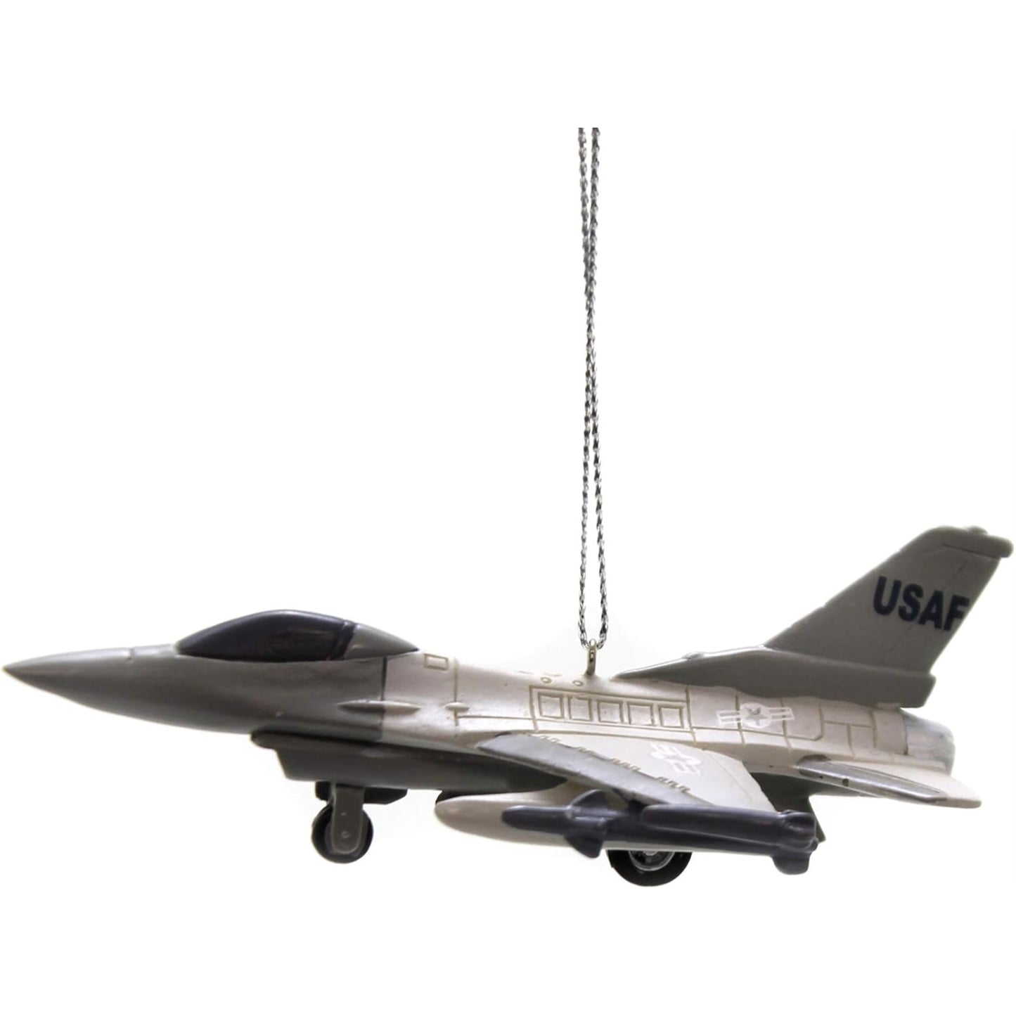 Kurt S. Adler United States Air Force Fighter Jet Resin, Christmas Ornament Military USAF Airforce