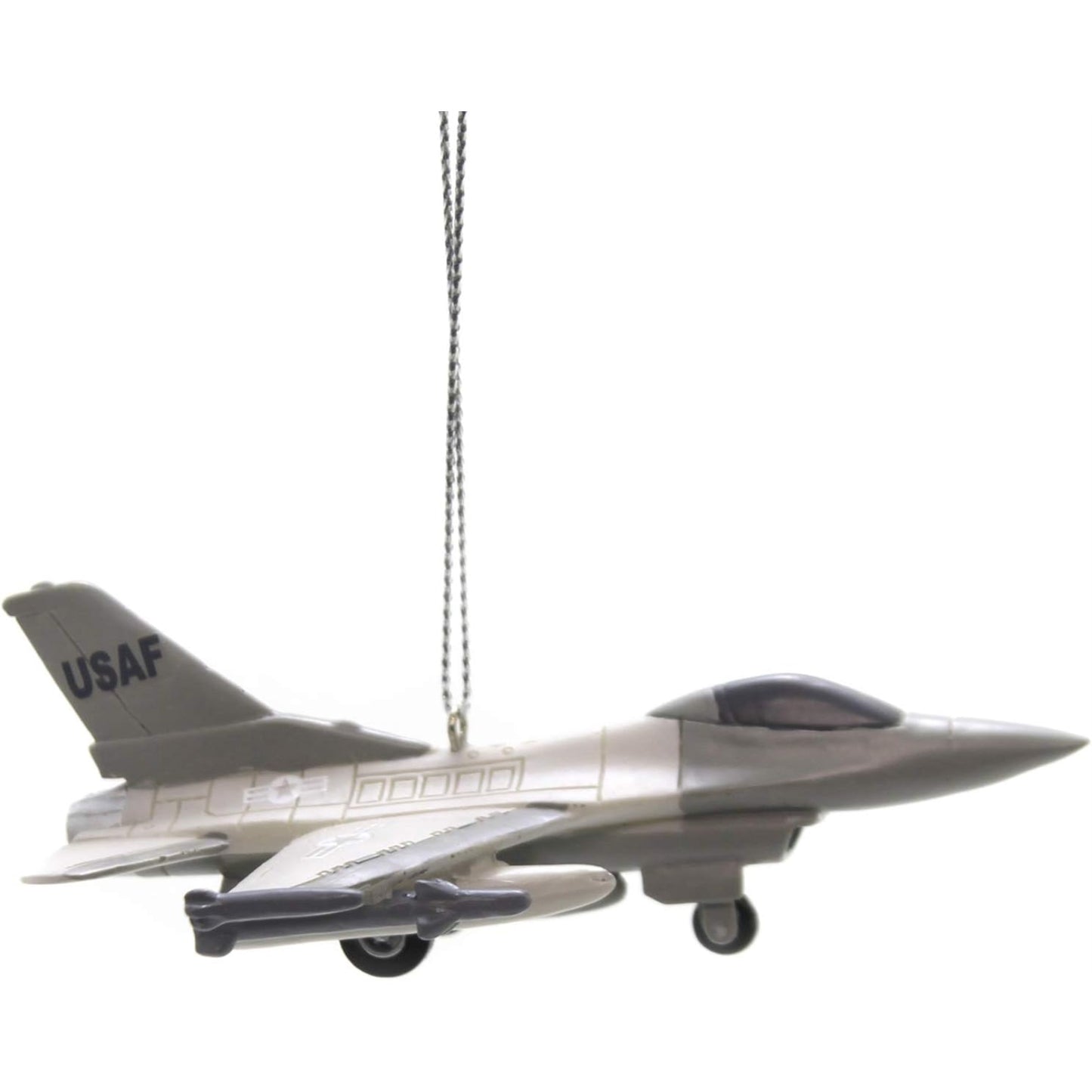 Kurt S. Adler United States Air Force Fighter Jet Resin, Christmas Ornament Military USAF Airforce