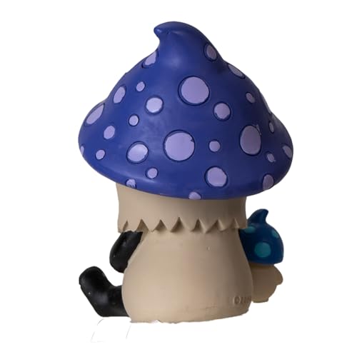 Furrybones Purple Kinoko Collectible Figurine Cute Skeleton in Mushroom Costume with Little Mushroom Friend 3 inch