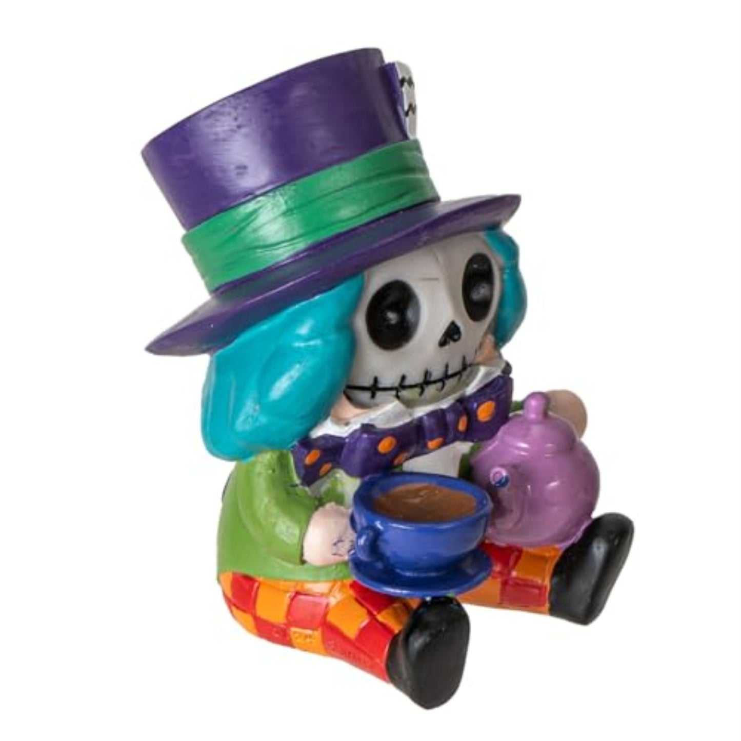 Furrybones Mad Hatter Skeleton in Costume Tea Party Collectible Figurine 3.4 inch