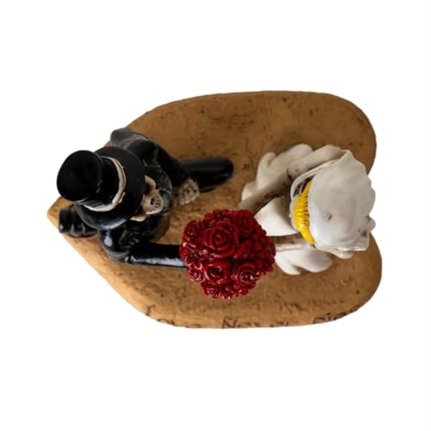 Til Death Do Us Part Skeleton Couple Figurine Love Never Dies Wedding Decor for Gothic Romance Lovers 4.8 inch