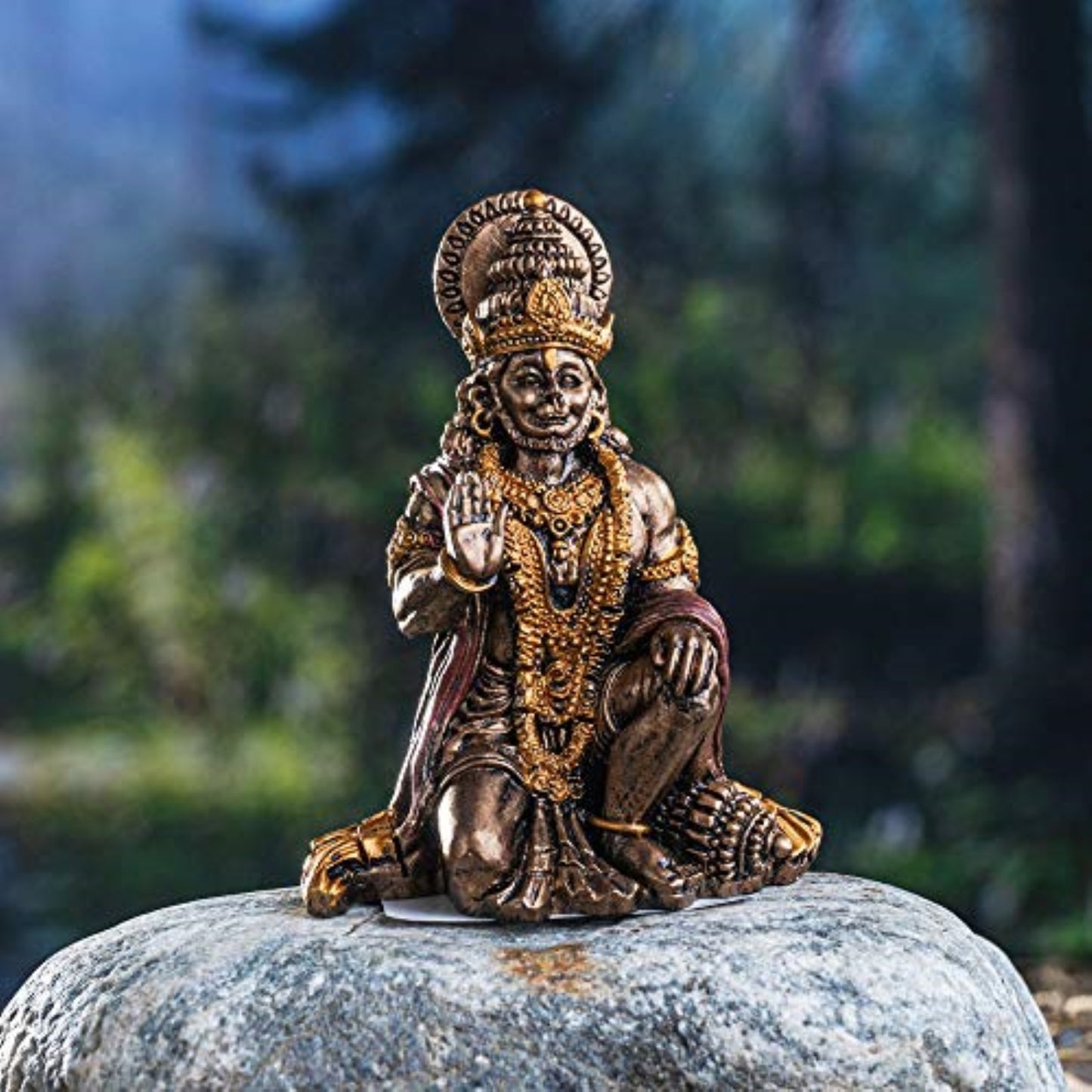 Hindu God Hanuman Miniature Statue Resin Figurine 2.75 inch