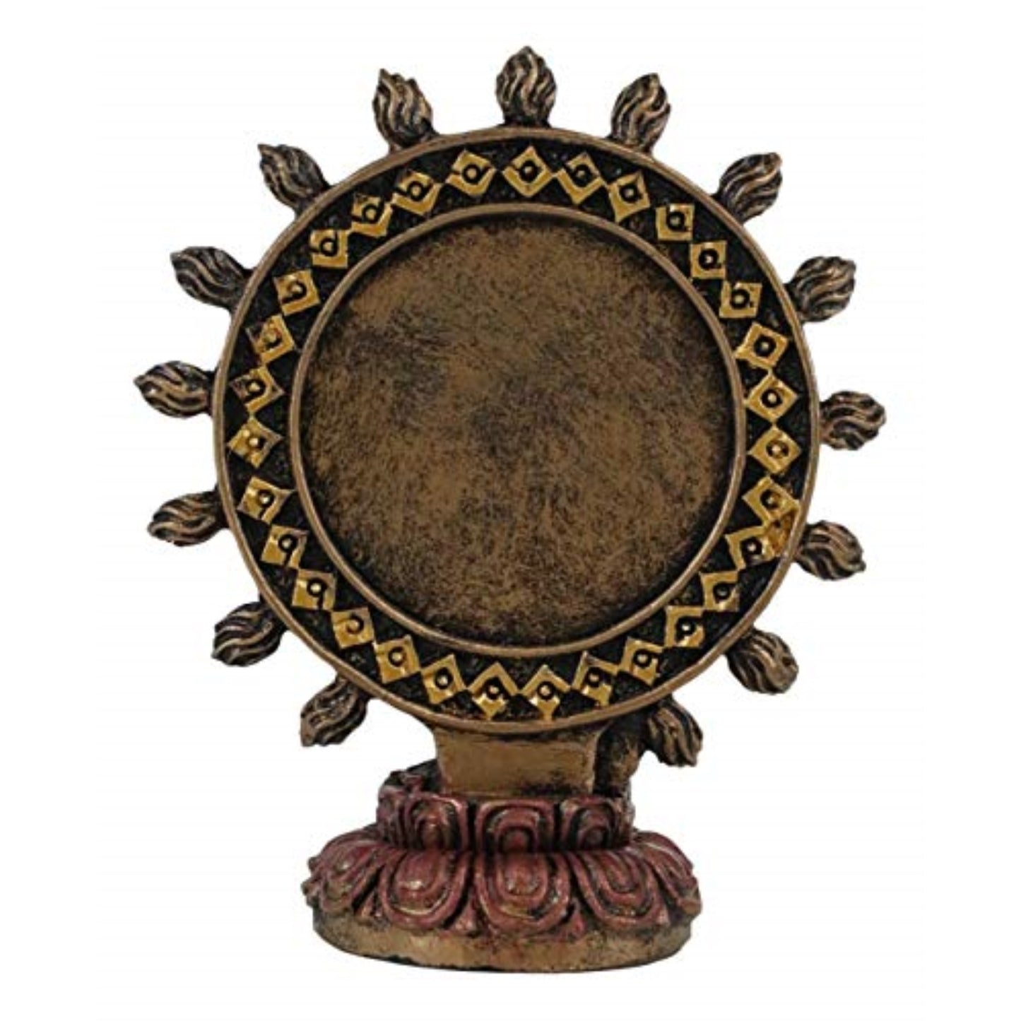 Hindu God Shiva Nataraja Miniature Resin Gold Figurine Statue 3 inch