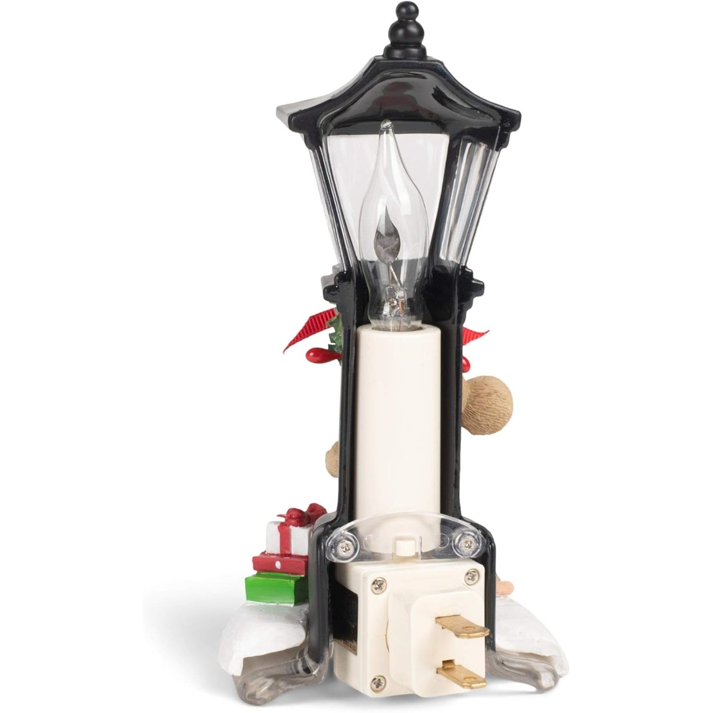 Roman Charming Tails Mice by Lamp Post Plug in Night Light 7 Inch Multicolor
