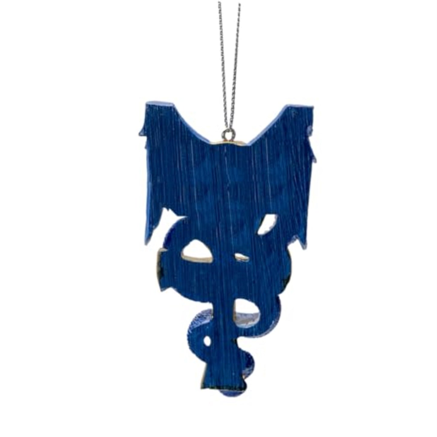 Anne Stoke Apep Guardian Dragon Ornament Detailed Fantasy Ankh Symbol with Blue Dragon Wings 3.8 inch