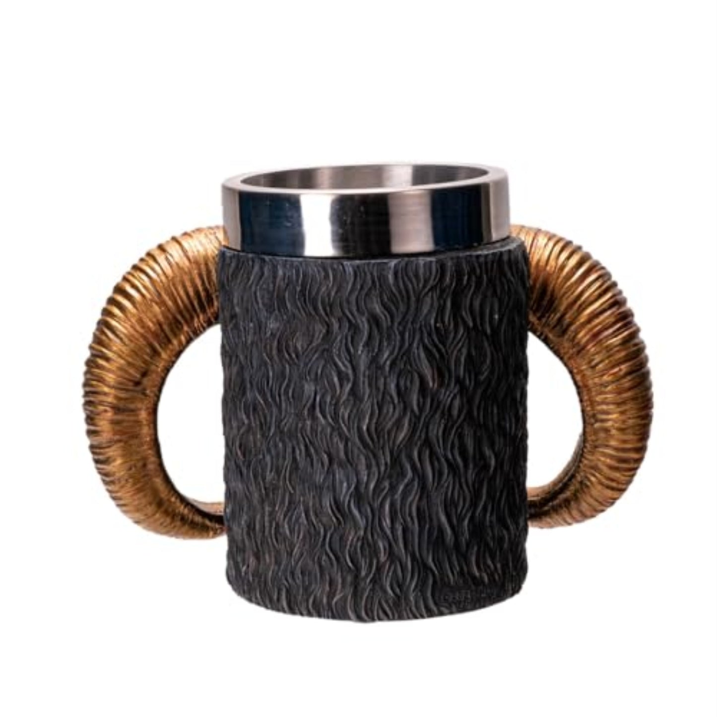 Baphomet Tankard Mug Unique Dual-Handle Goat Head Design with Pentagram 11 fl oz Capacity