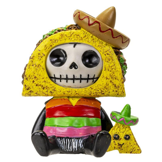 Furrybones Pancho Dressed as a Food Favorite Taco Comes Fully Load Skeleton Figurine 3 inch