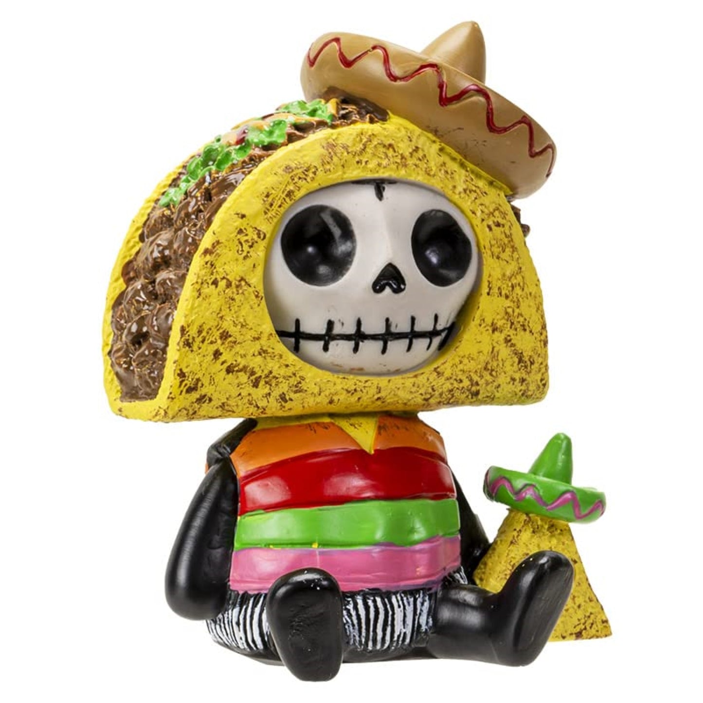 Furrybones Pancho Dressed as a Food Favorite Taco Comes Fully Load Skeleton Figurine 3 inch