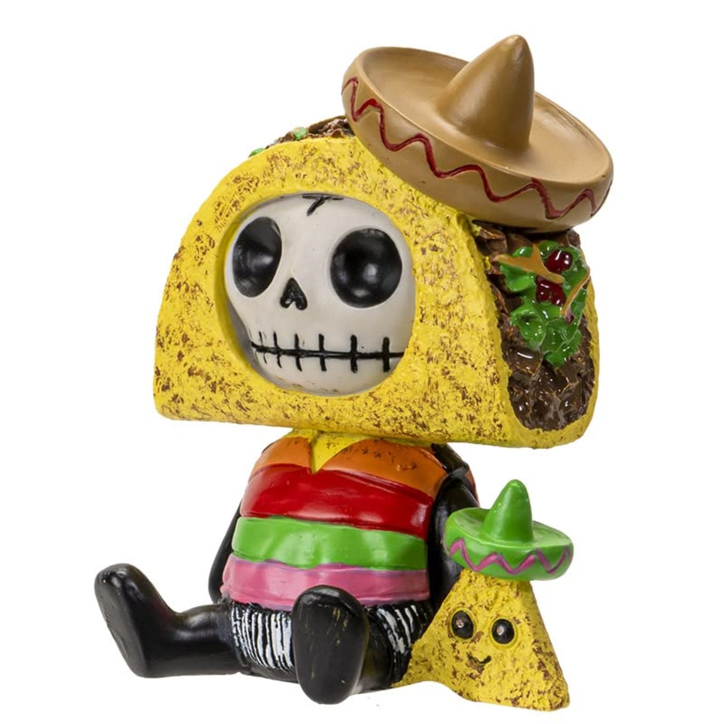 Furrybones Pancho Dressed as a Food Favorite Taco Comes Fully Load Skeleton Figurine 3 inch
