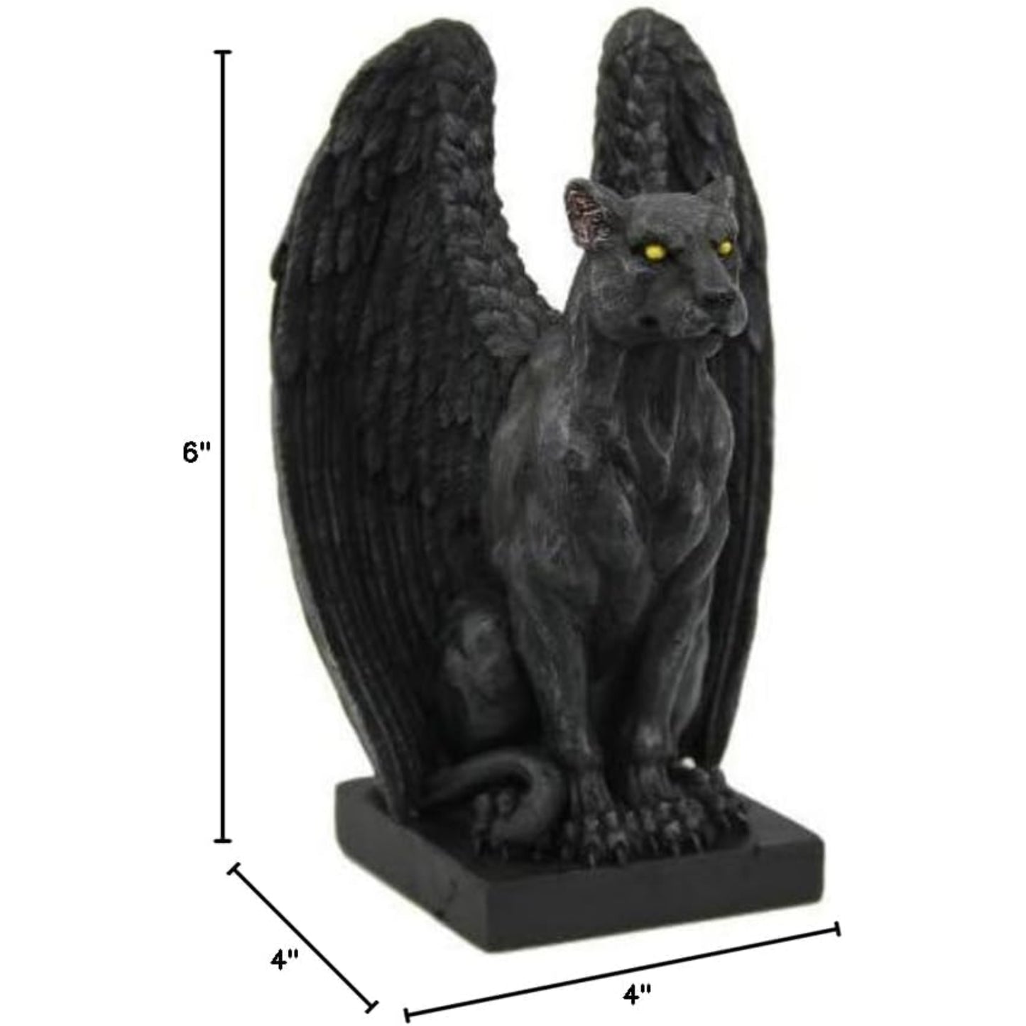 Jaguar Winged Gargoyle Collectible Figurine 6 Inches Tall
