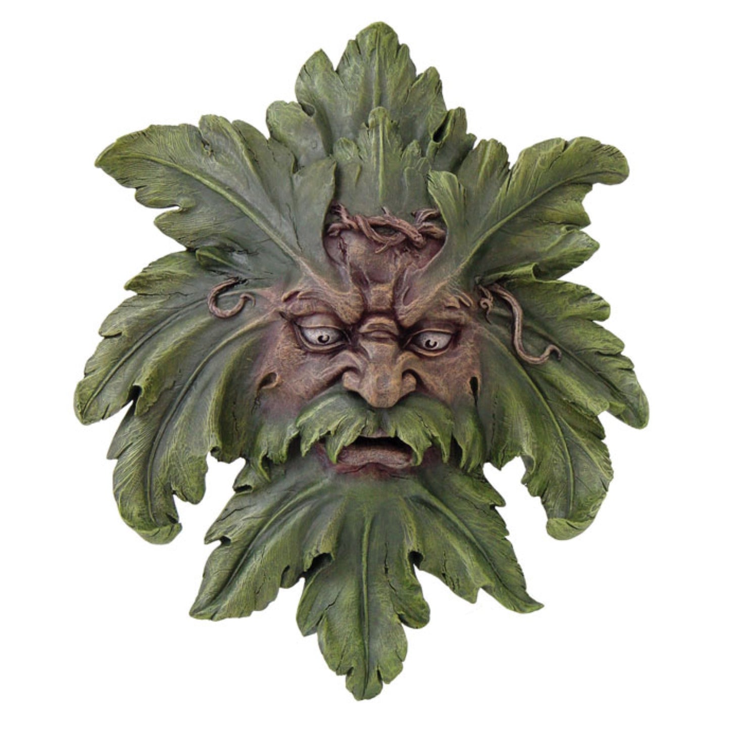Large Celtic Green Man Resin Wall Hanging Plaque Greenman Pagan 14 x 17 inch