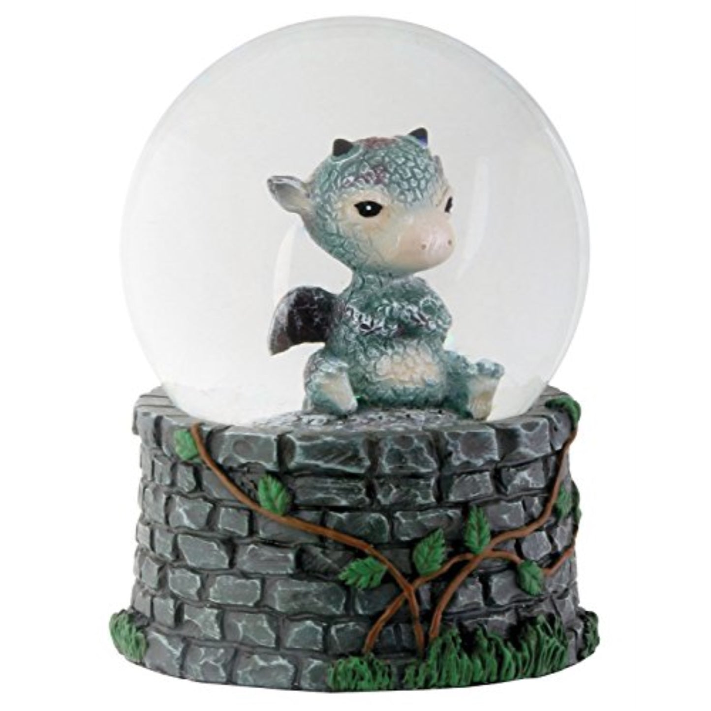 Sulky Baby Dragon Fantasy Resin and Glass Water Snow Globe 3.5 inch