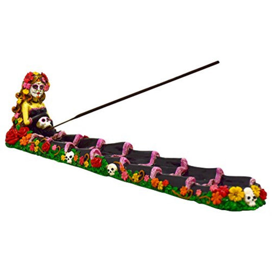 Fantasy Gifts Day of The Dead Incense Burner - 10"