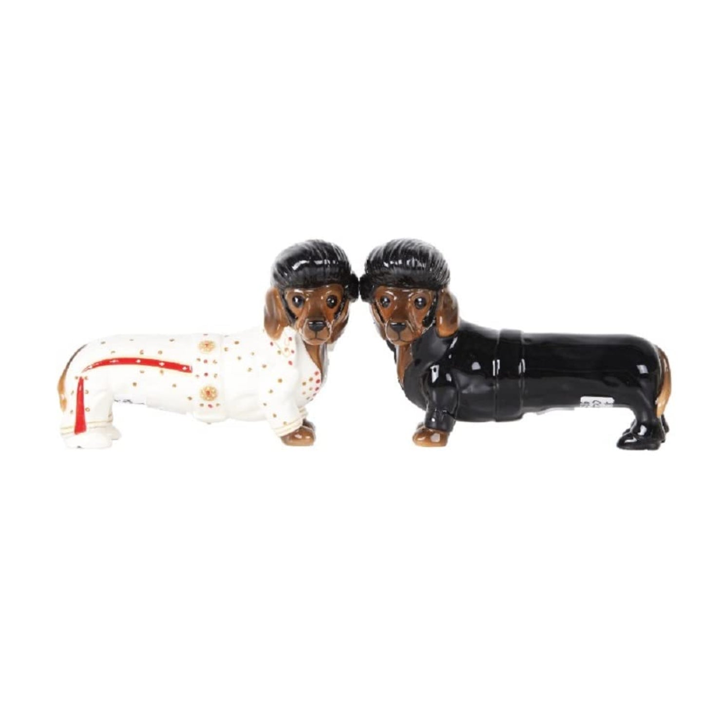 Pacific Trading Adorable Elvis The King of Rock & Roll Doxies Salt and Pepper Shaker Set Cute Dachshund Wiener Dog