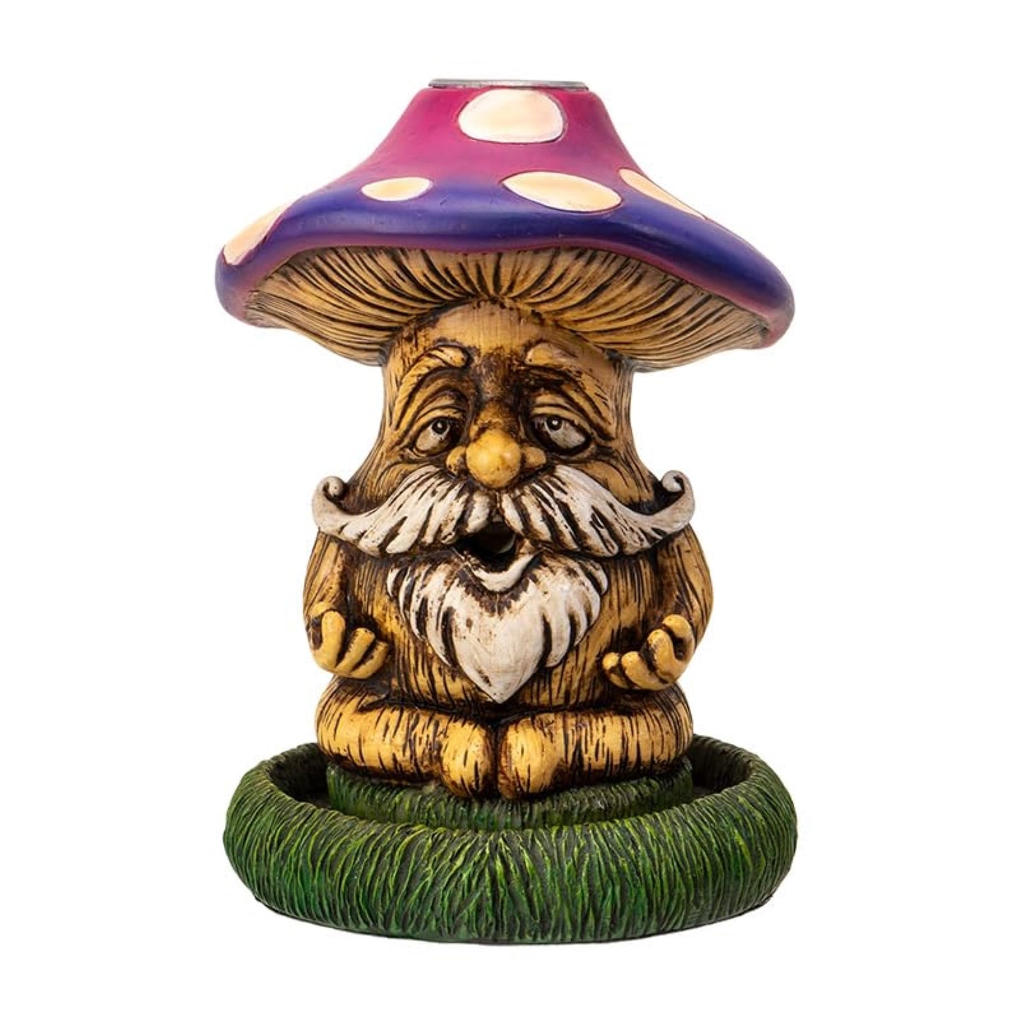 Relaxing Mushroom Gnome Backflow Incense Burner Home and Garden Relaxation and Meditation 4.5 inch