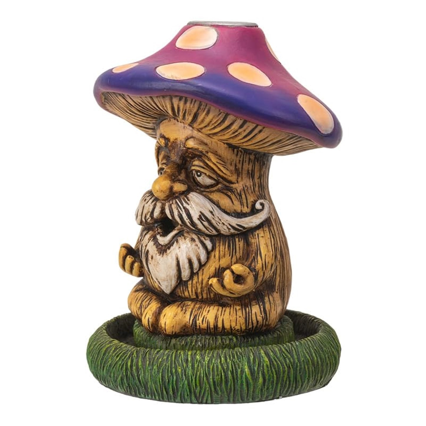 Relaxing Mushroom Gnome Backflow Incense Burner Home and Garden Relaxation and Meditation 4.5 inch
