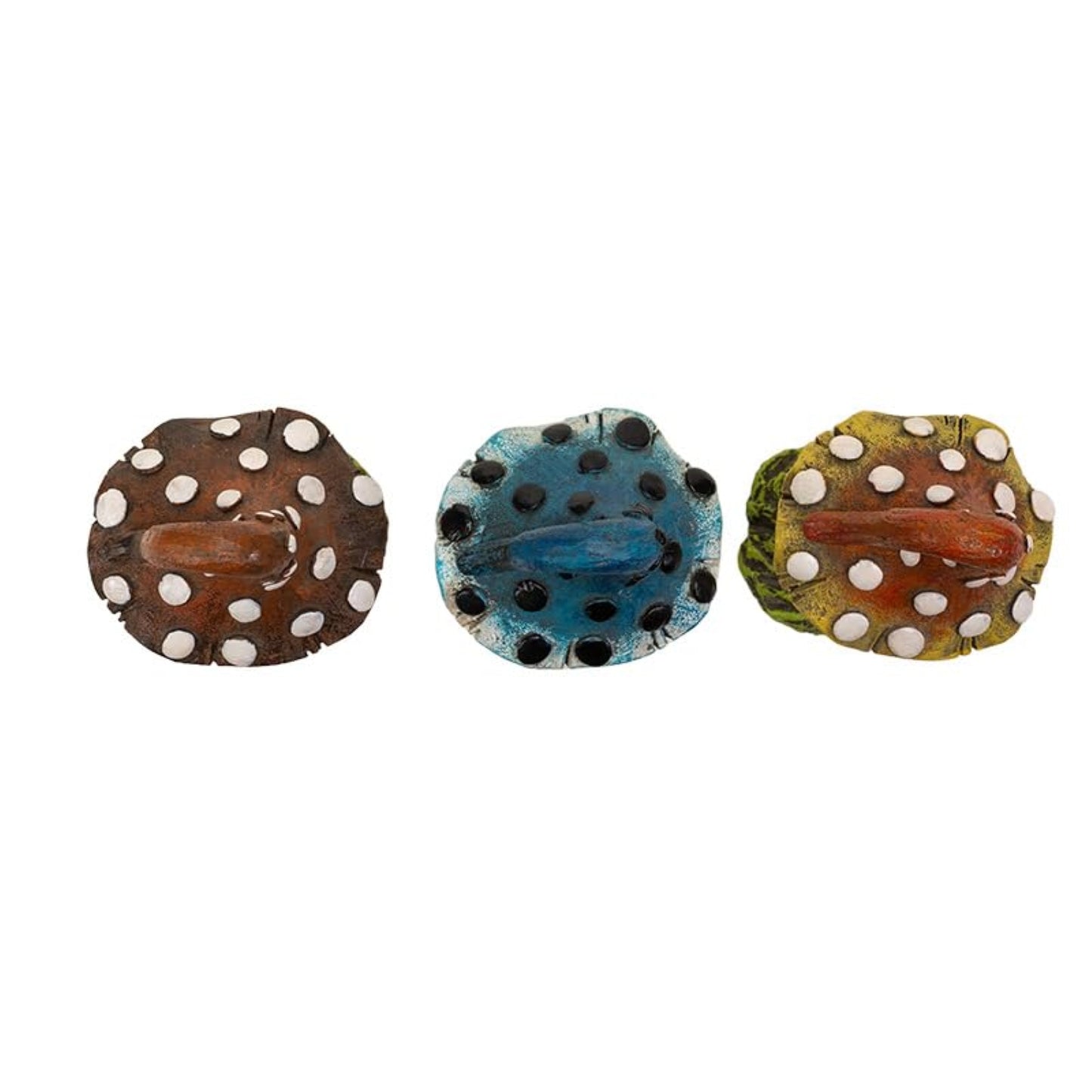 Colorful Magic Mushroom Set of 3 Tabletop Figurines 5 inch