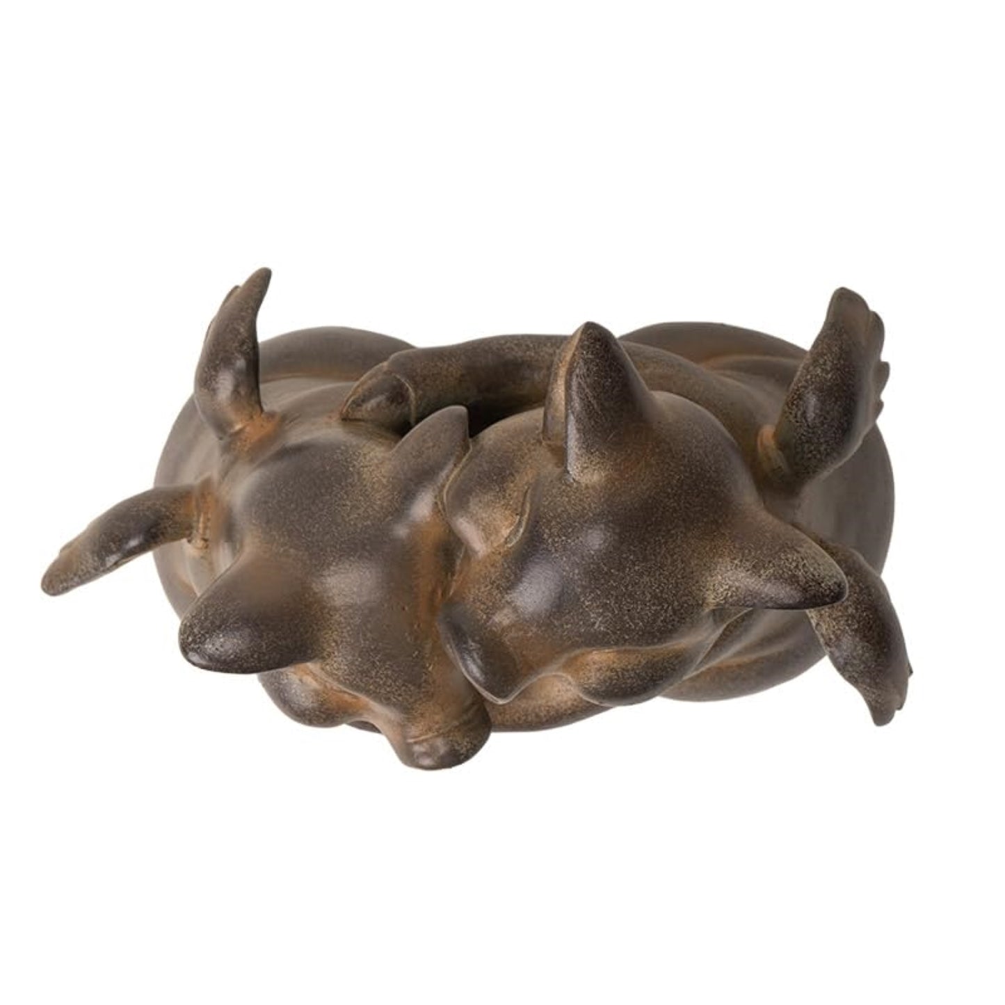 Rustic Flying Pig Couple Hugging Resin Figurine Charming Home Accent 5 inch