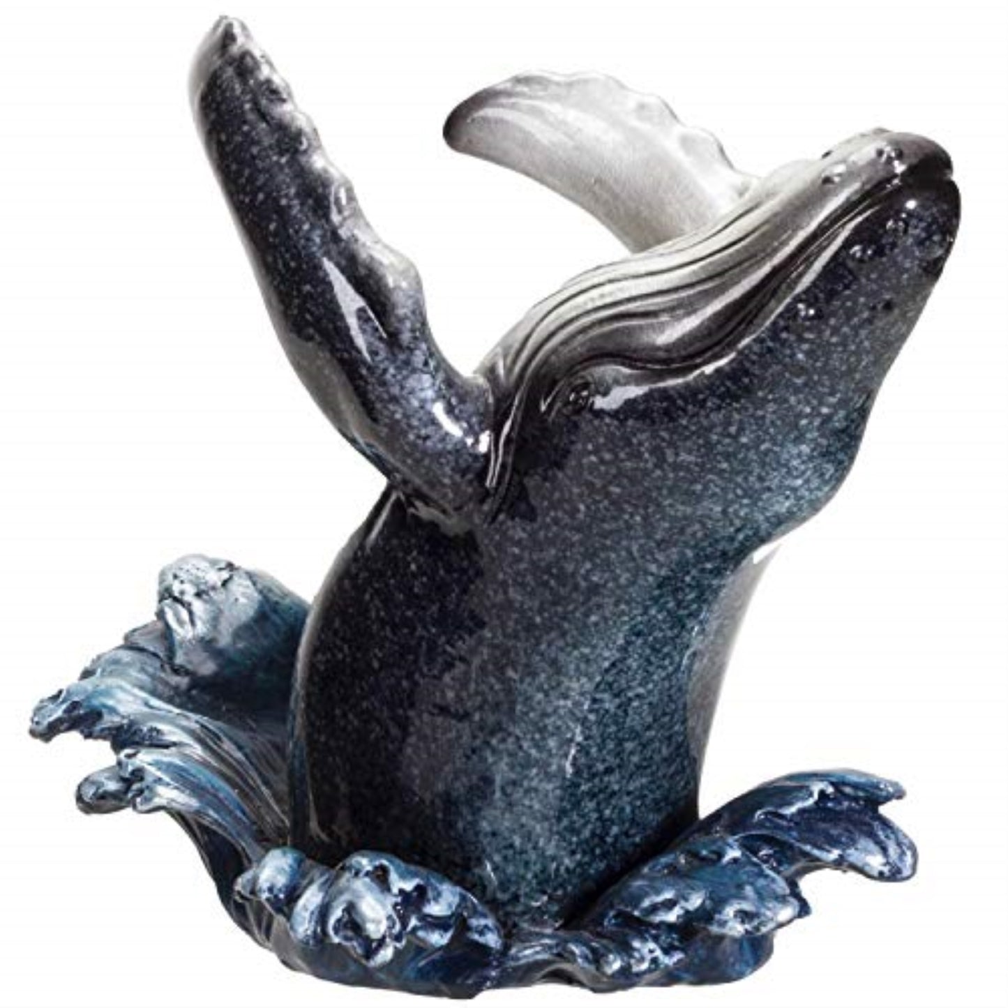 Humpback Whale Sea Dweller Wine Bottle Holder Resin Kitchen Decoration 9 x 6.75 inch