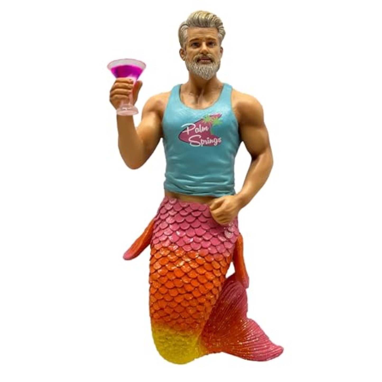 December Diamonds 55-55473 Palm Springs Merman Ornament 7 Inches