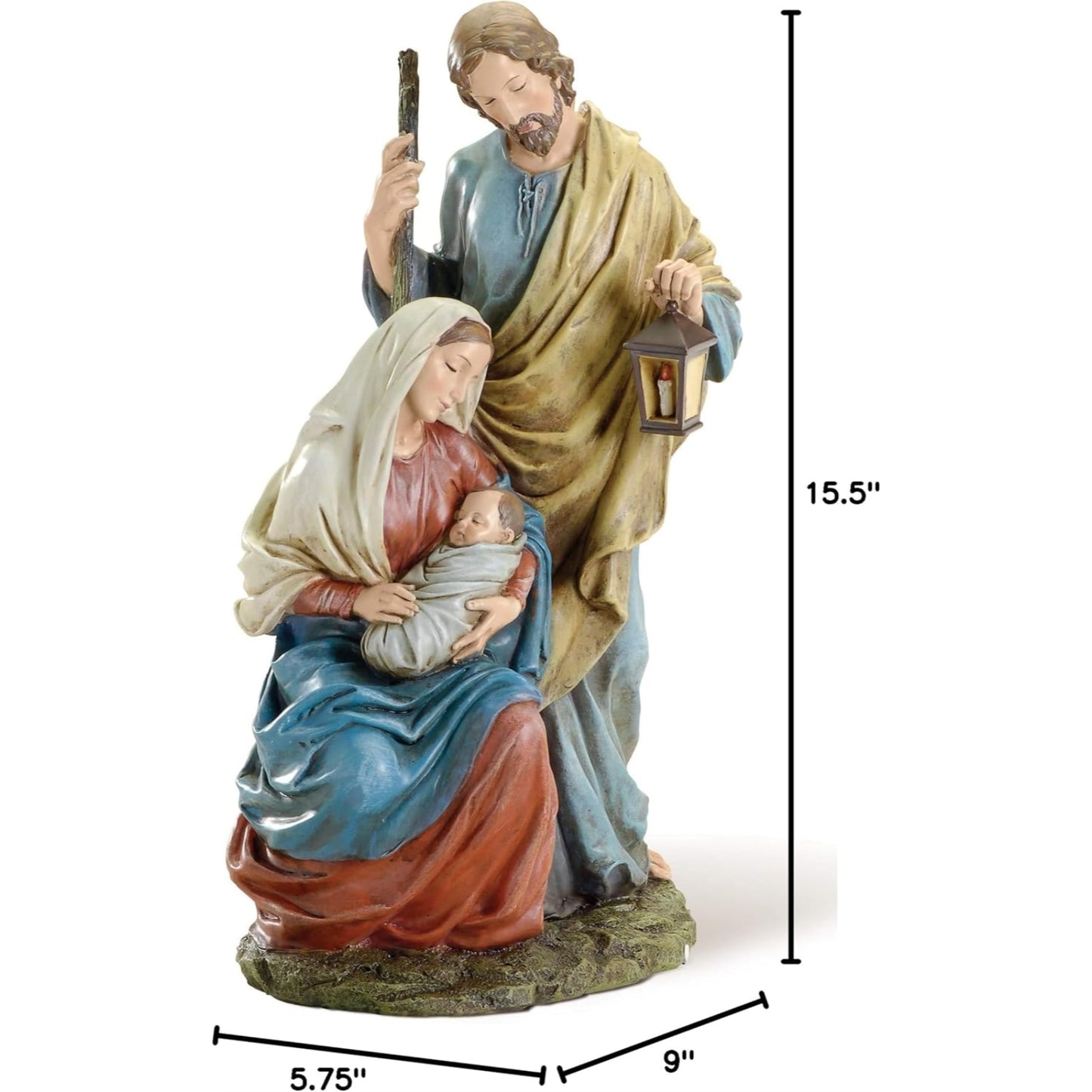 Joseph's Studio by Roman - Holy Family Figure on Base, Life of Christ, Renaissance Collection, 15.5" H