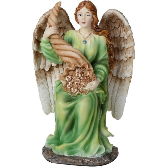 Angel of Abundance Prosperity Positive Energy Abundia Angel de la Abundancia Prosperidad Figurine 7 inch