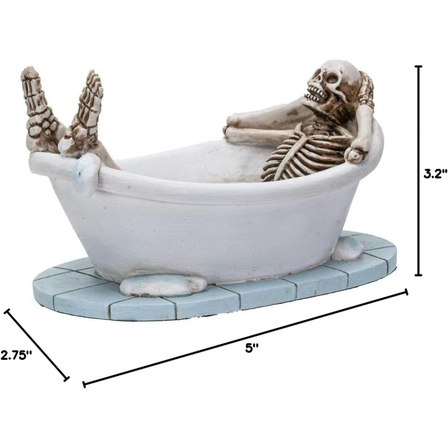 Life After Death Skeleton in The Bath Tub After Life Home Decor Resin Figurine 5 x 2.75 inch