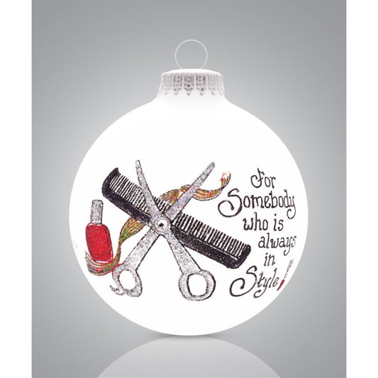 Someone with Style Beauty Hair Stylist Ornament Made in the USA Barber Gift Idea