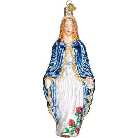 Old World Christmas Religious Virgin Mary Glass Ornament 10188