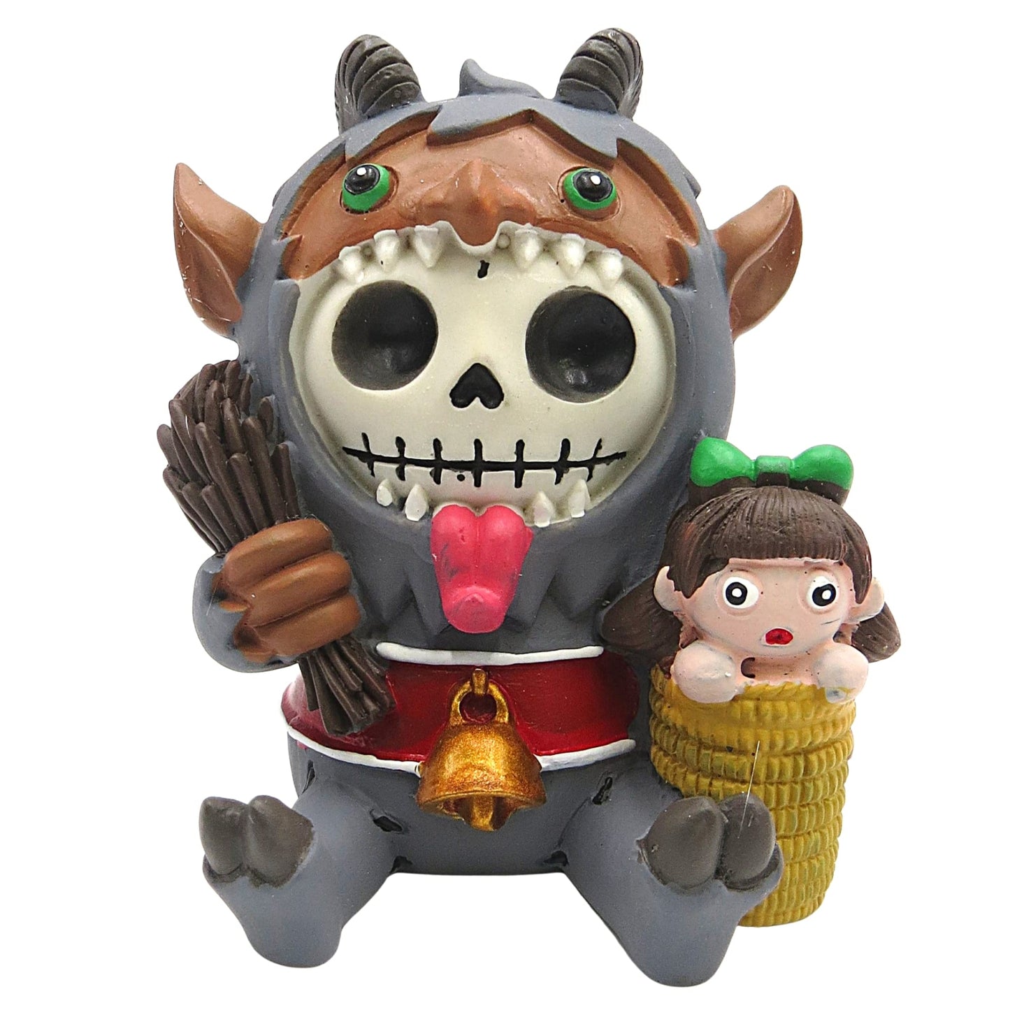 Furrybones Krampus Skeleton in Costume Figurine 4.25 inch