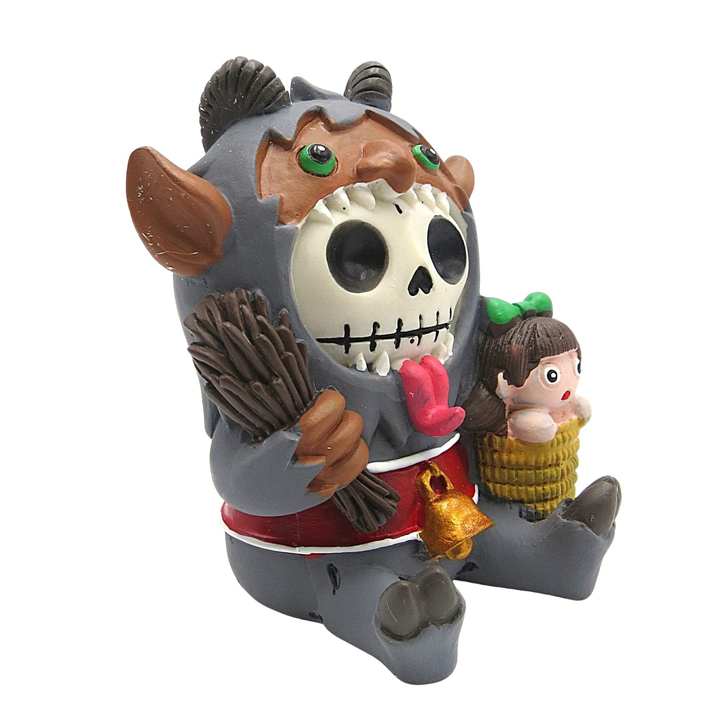 Furrybones Krampus Skeleton in Costume Figurine 4.25 inch