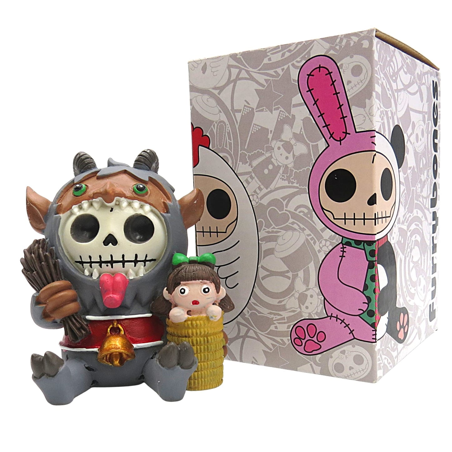 Furrybones Krampus Skeleton in Costume Figurine 4.25 inch