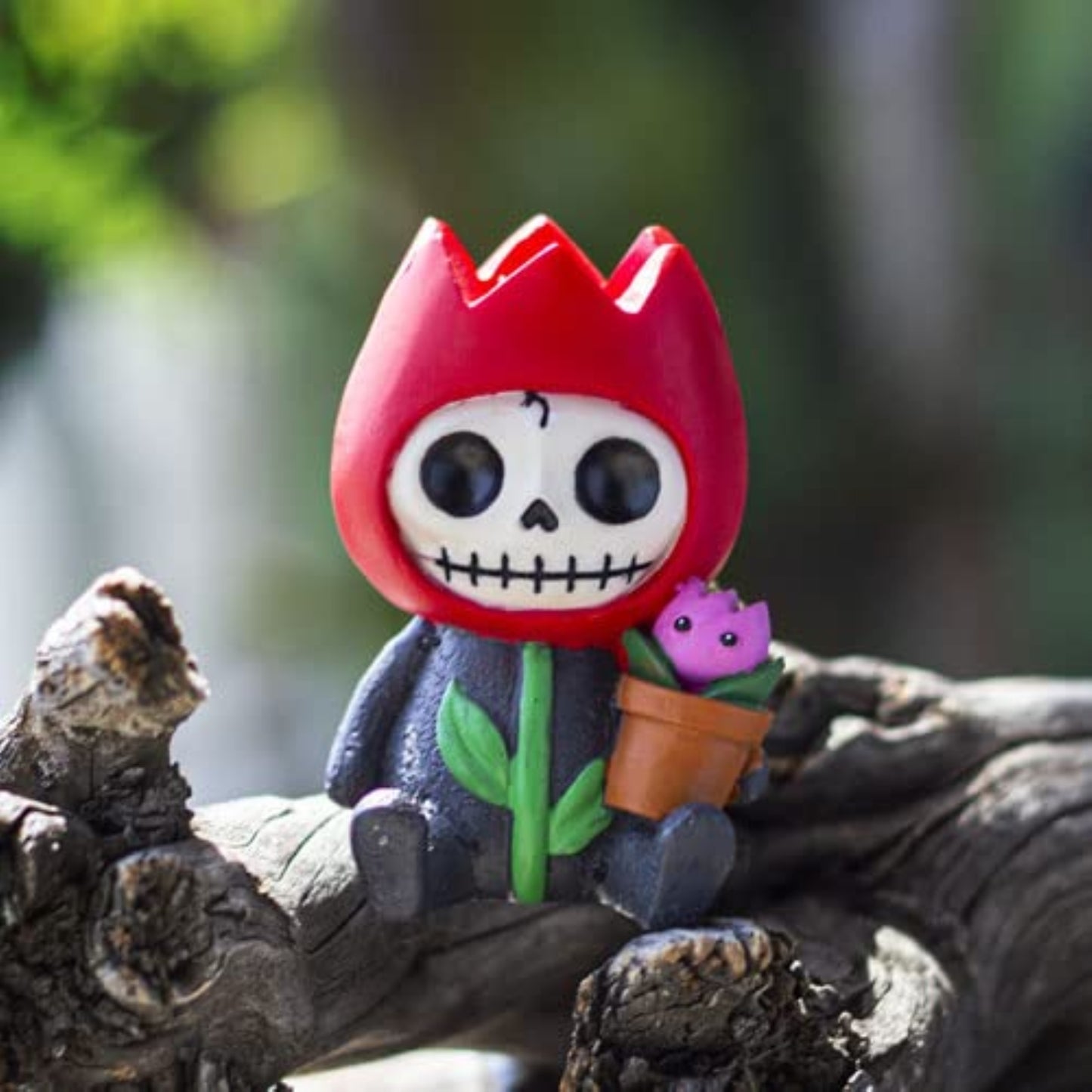 Furrybones Tully Skeleton in Flower Costume Figurine