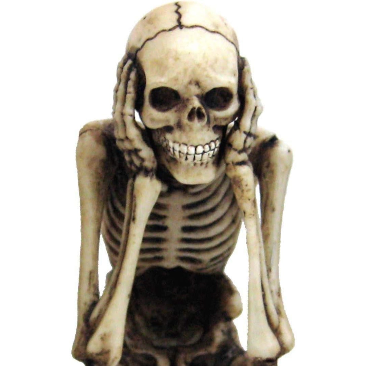 See Speak and Hear No Evil Skeleton Halloween Shelf Sitters Statue Figurine 3.75 inch