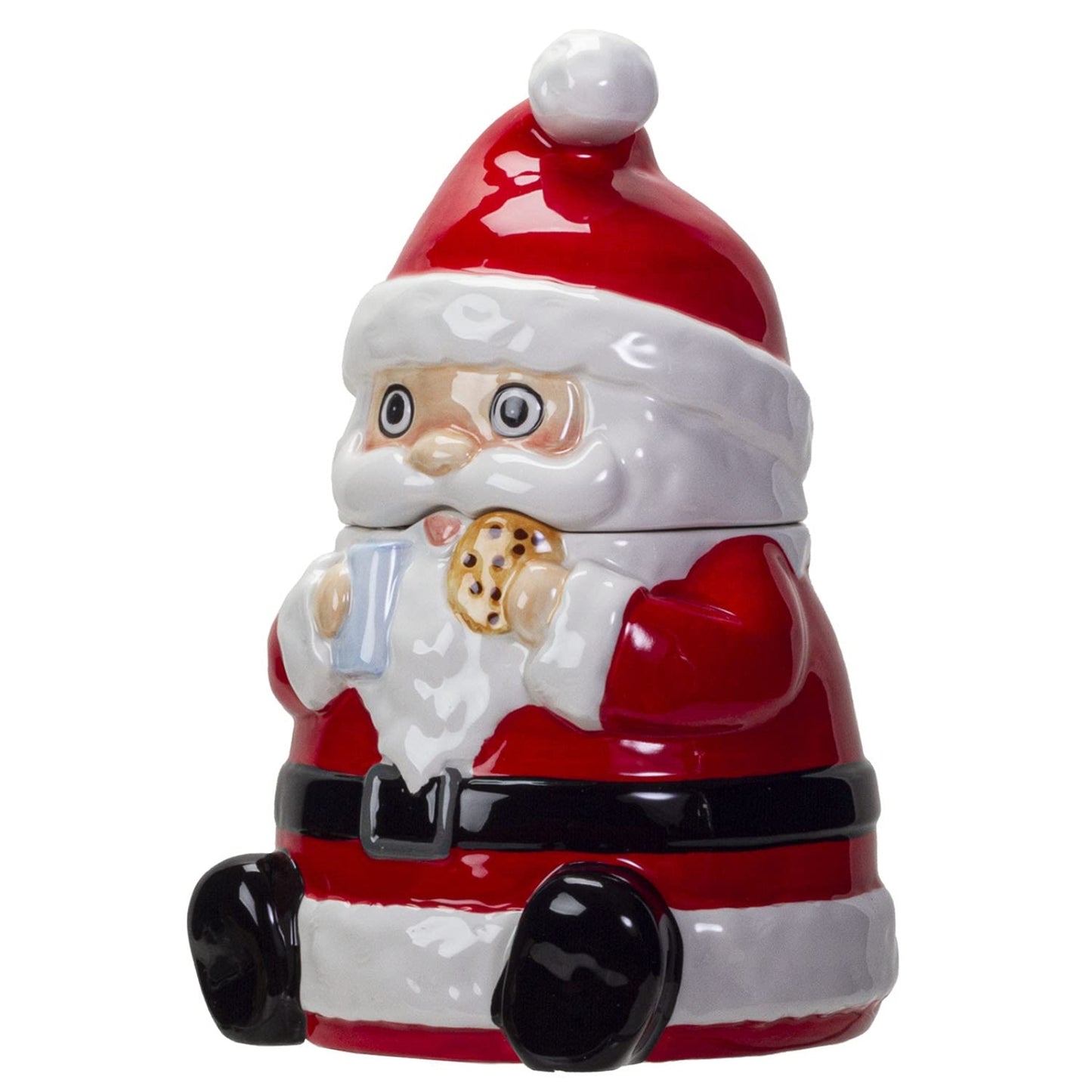 Santa Claus Ceramic Cookie Jar 10 inch