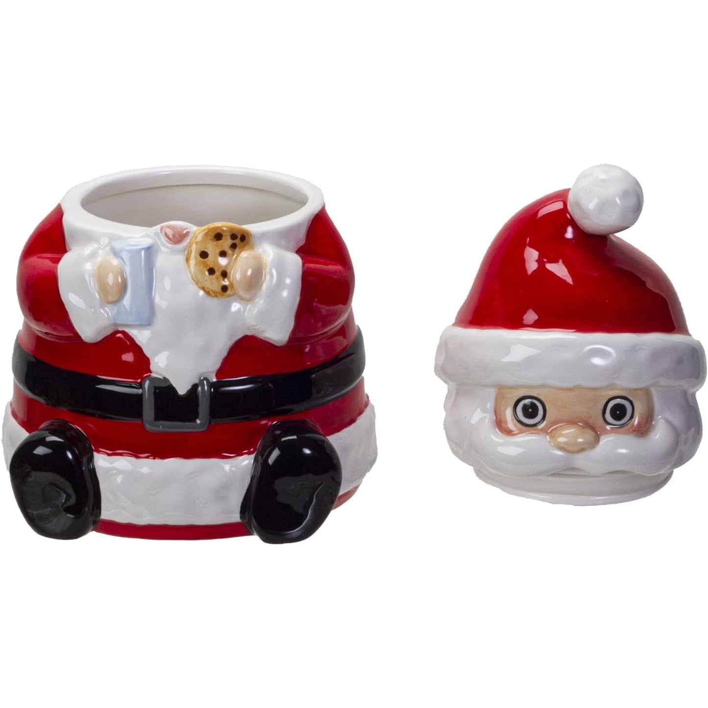 Santa Claus Ceramic Cookie Jar 10 inch