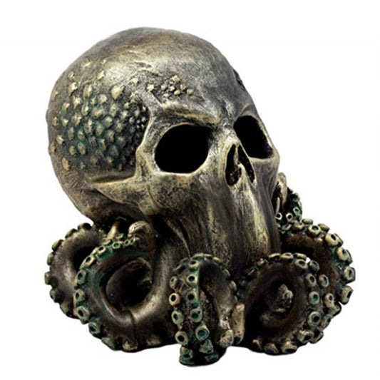 Cthulhu Skull Collectible Figurine Antique Bronze Finish 6 Inch Tall