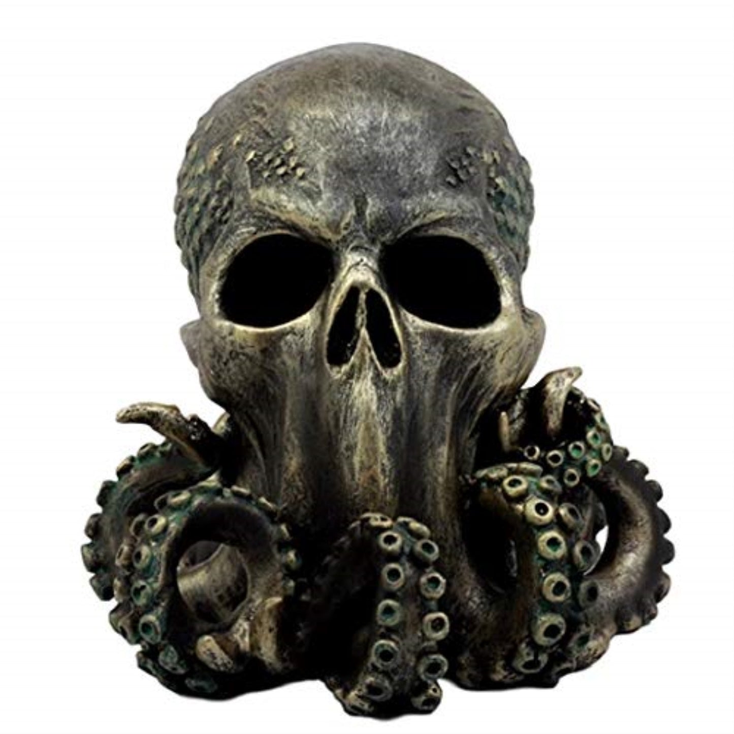 Cthulhu Skull Collectible Figurine Antique Bronze Finish 6 Inch Tall
