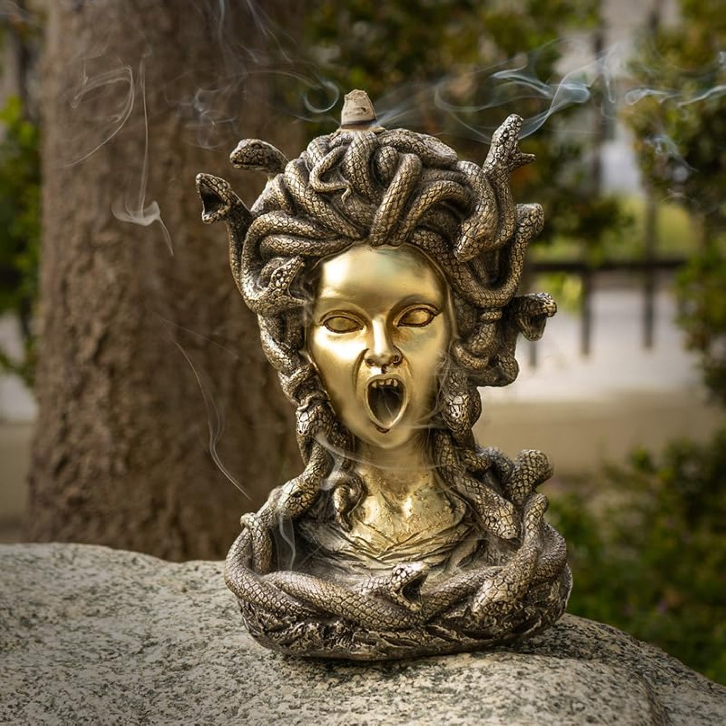 Medusa Backflow Incense Burner Greek Mythology Famous Monster Medusa Waterfall Incense Burner